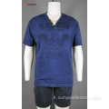 T-shirt manica corta in jersey in cotone da uomo